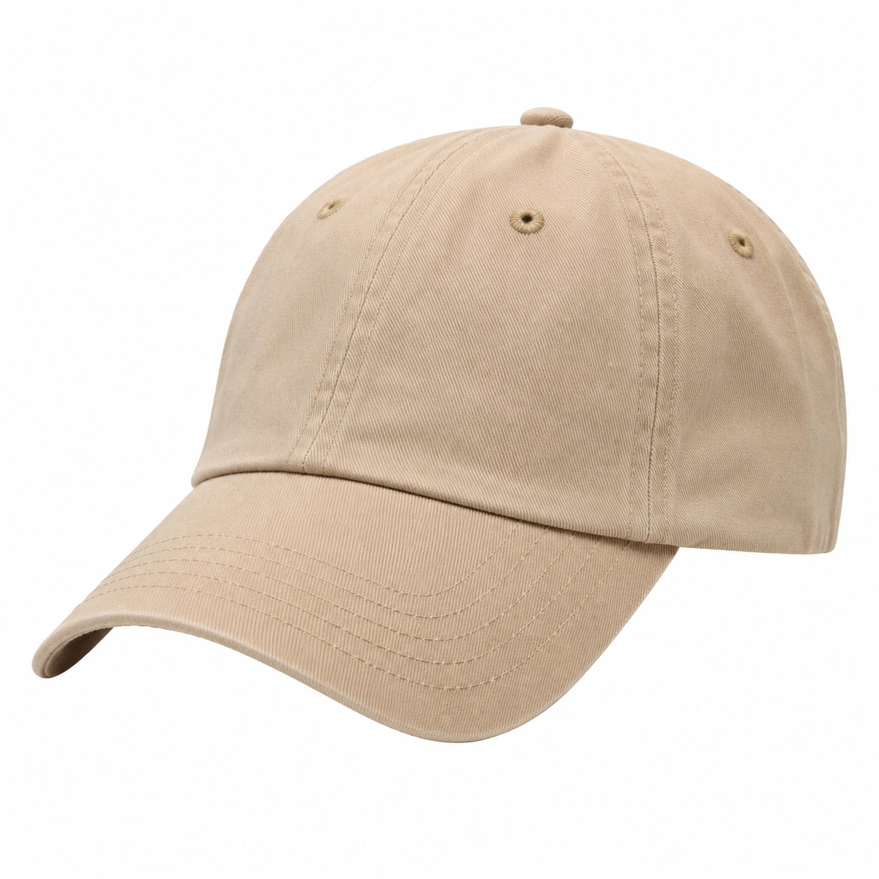 Cappellino da baseball beige in cotone taglia unica - visiera curva stile casual