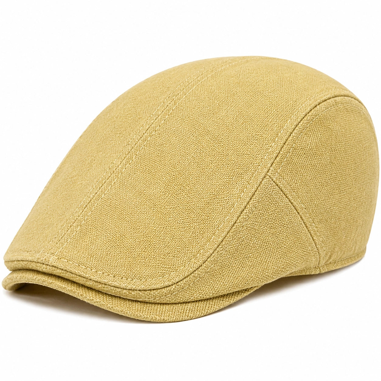 Coppola taglia unica in tessuto beige stile classico per uso quotidiano